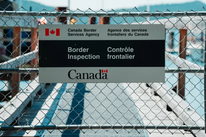 Canada Border Services Agency Border Inspection sign