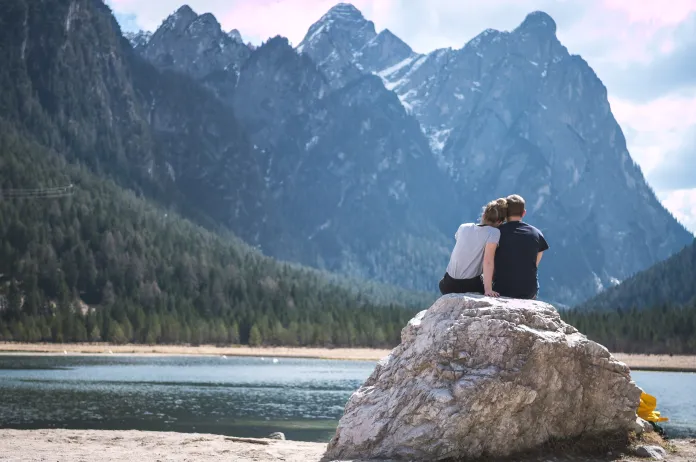 Couple by mountain