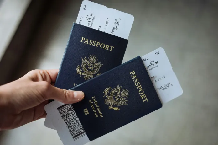 Passport and boarding pass
