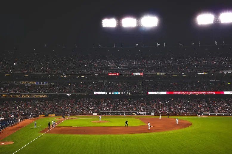 Ballpark at night