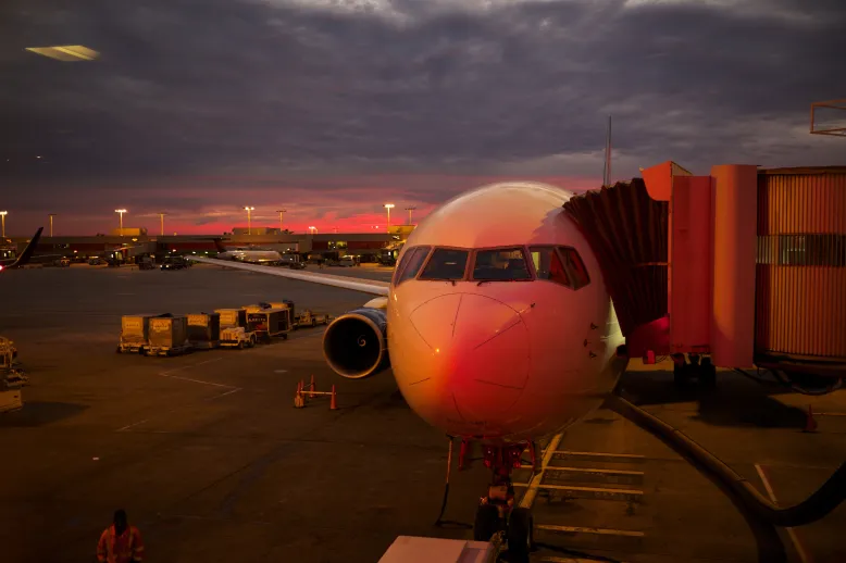 Plane at gate