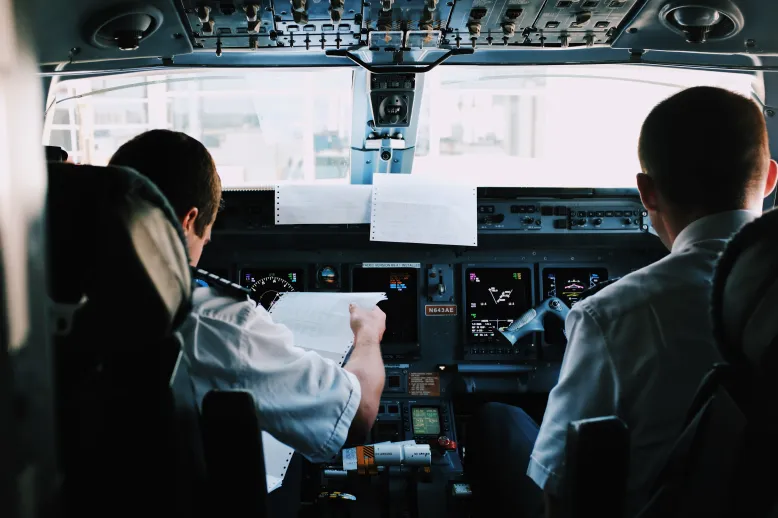 Airplane cockpit