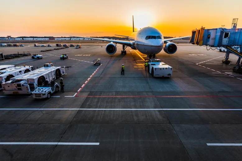 Airport sunset