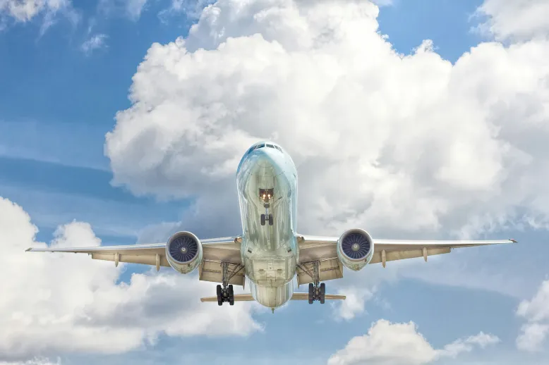 Plane and clouds