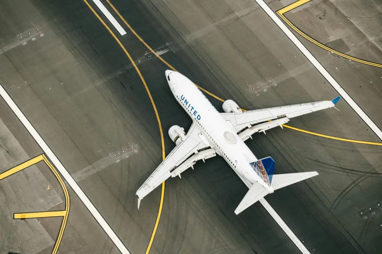 United plane from above