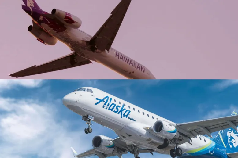 Hawaiian and Alaska airplanes