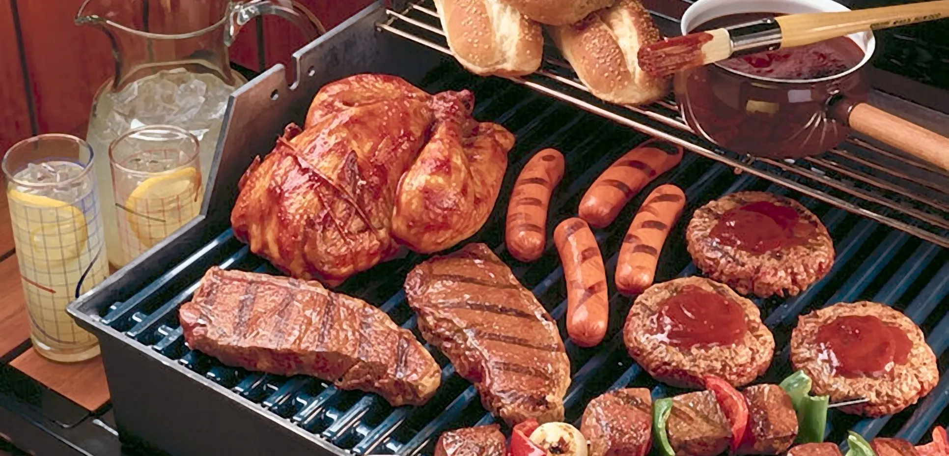Meat on the grill