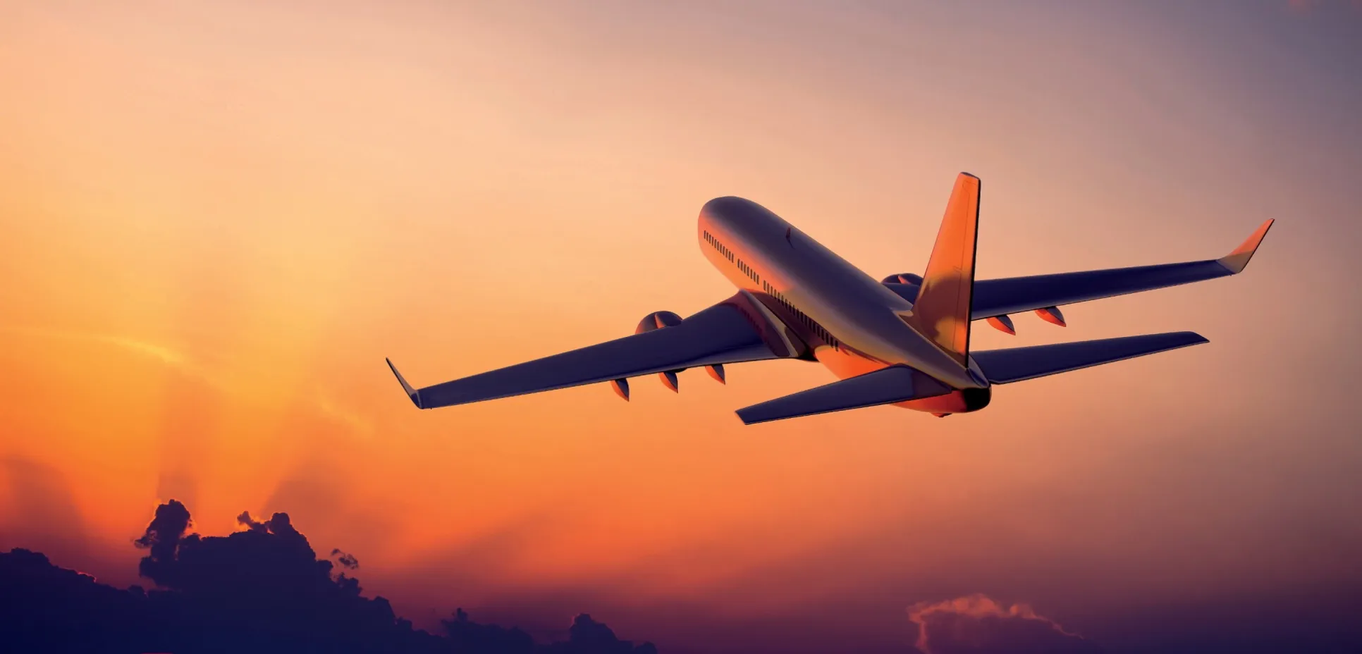 Airplane flying away wallpaper1