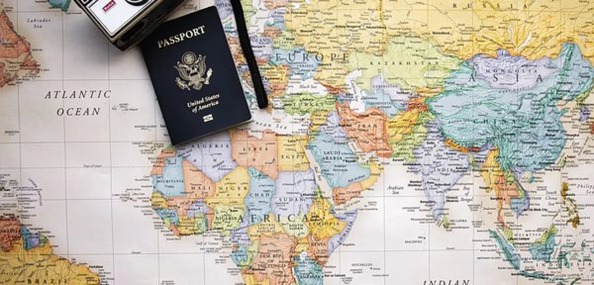 Passport and map