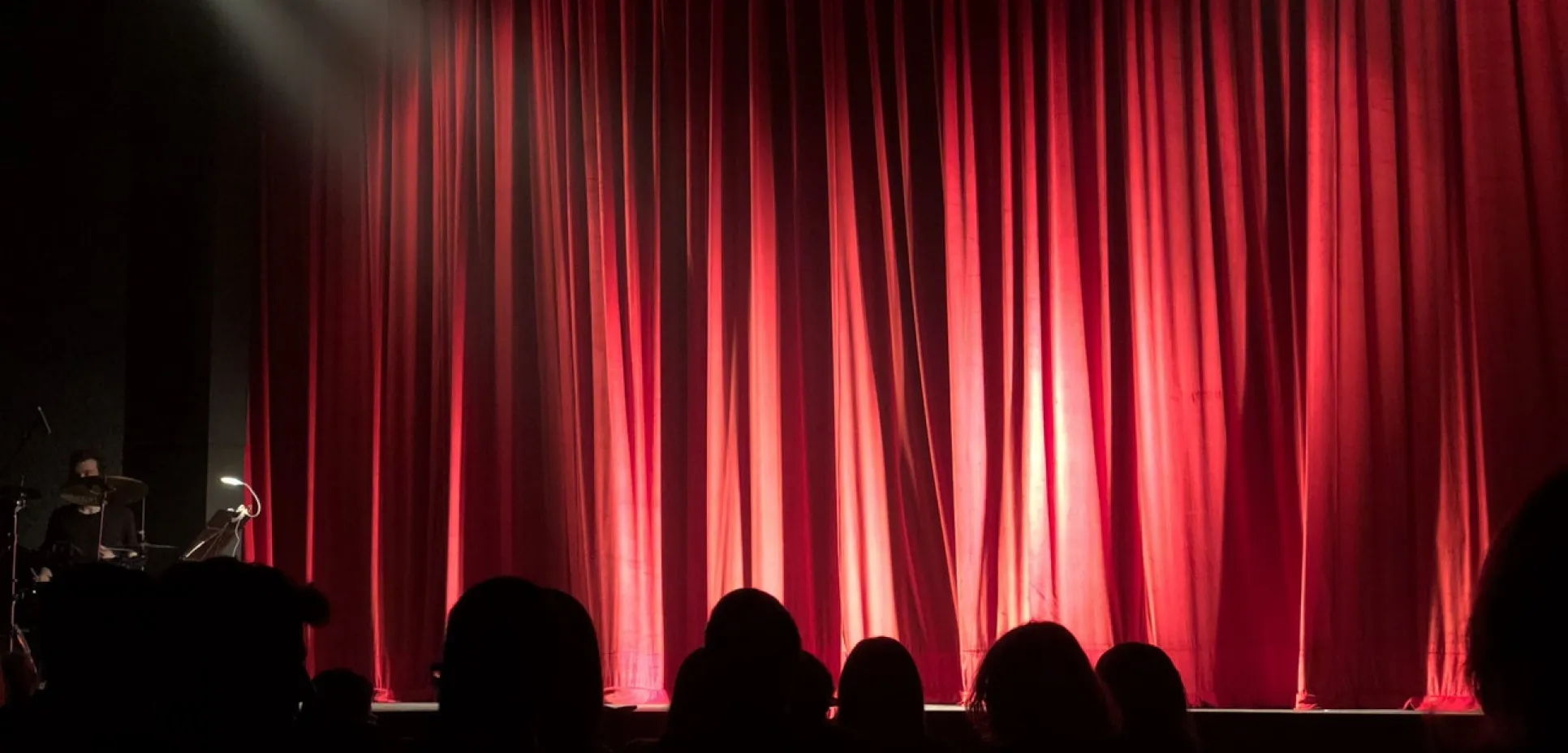Curtain closed at theatre