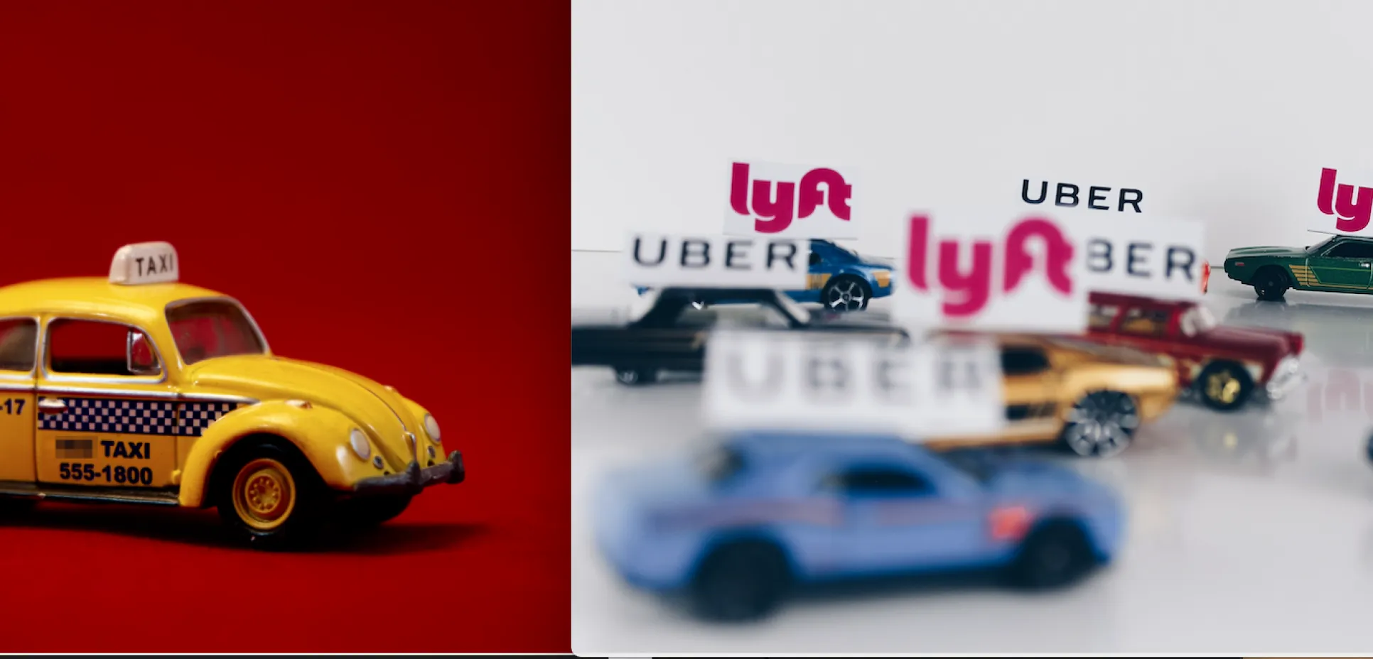 Taxis, Lyft, Uber