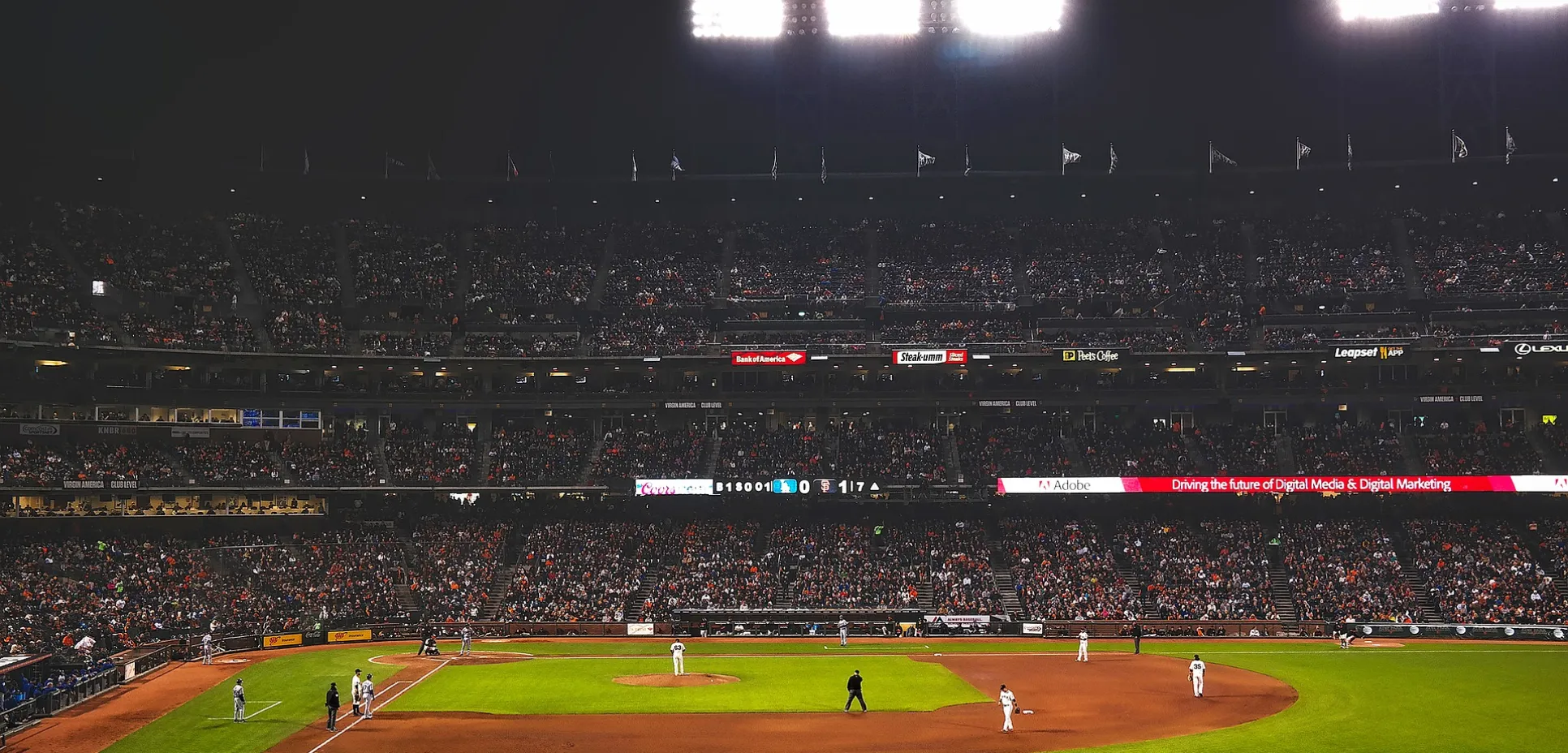 Ballpark at night