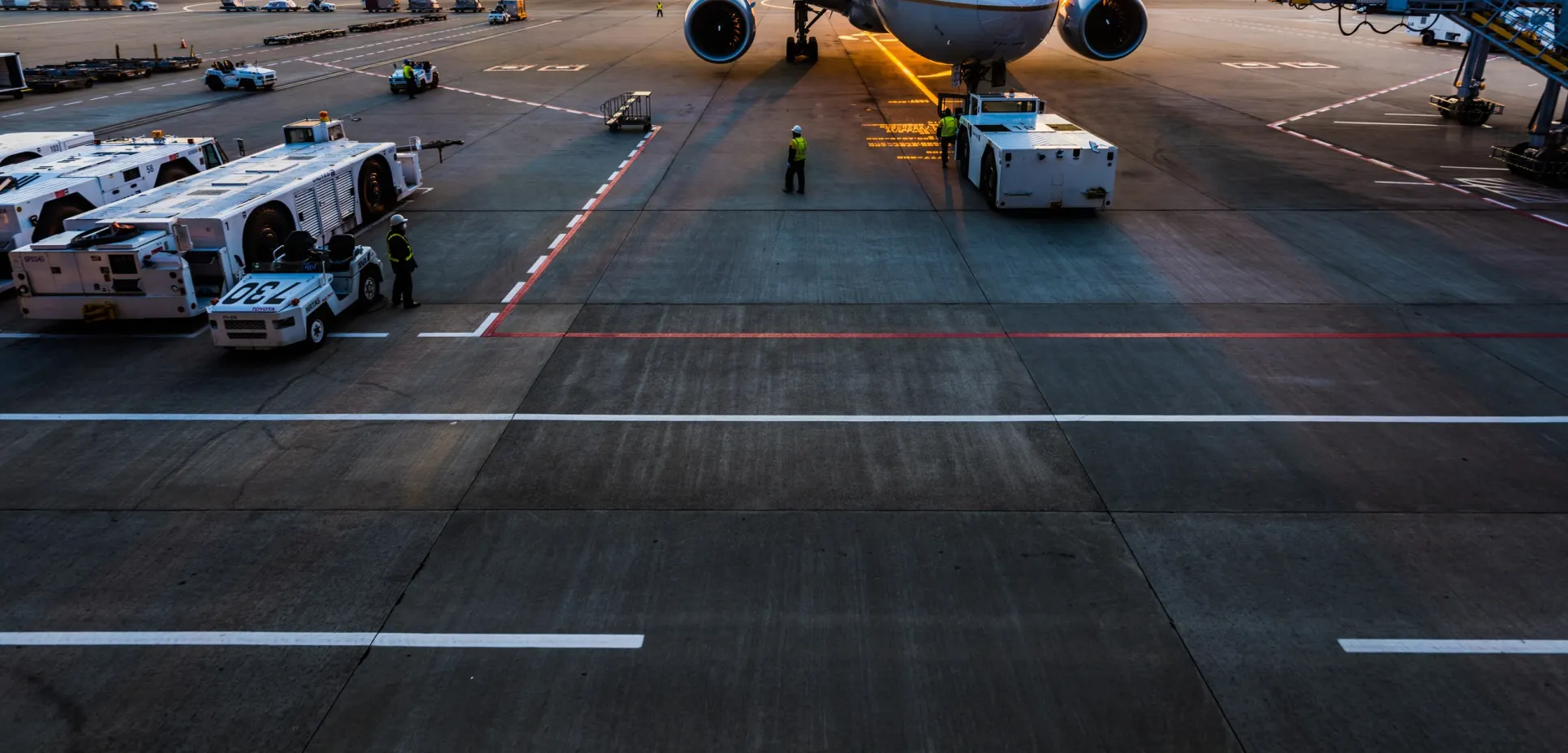 Airport sunset