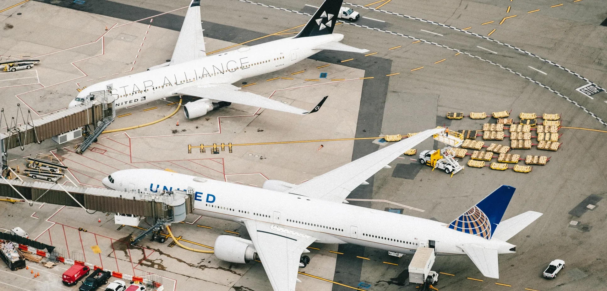 United Airlines at gate