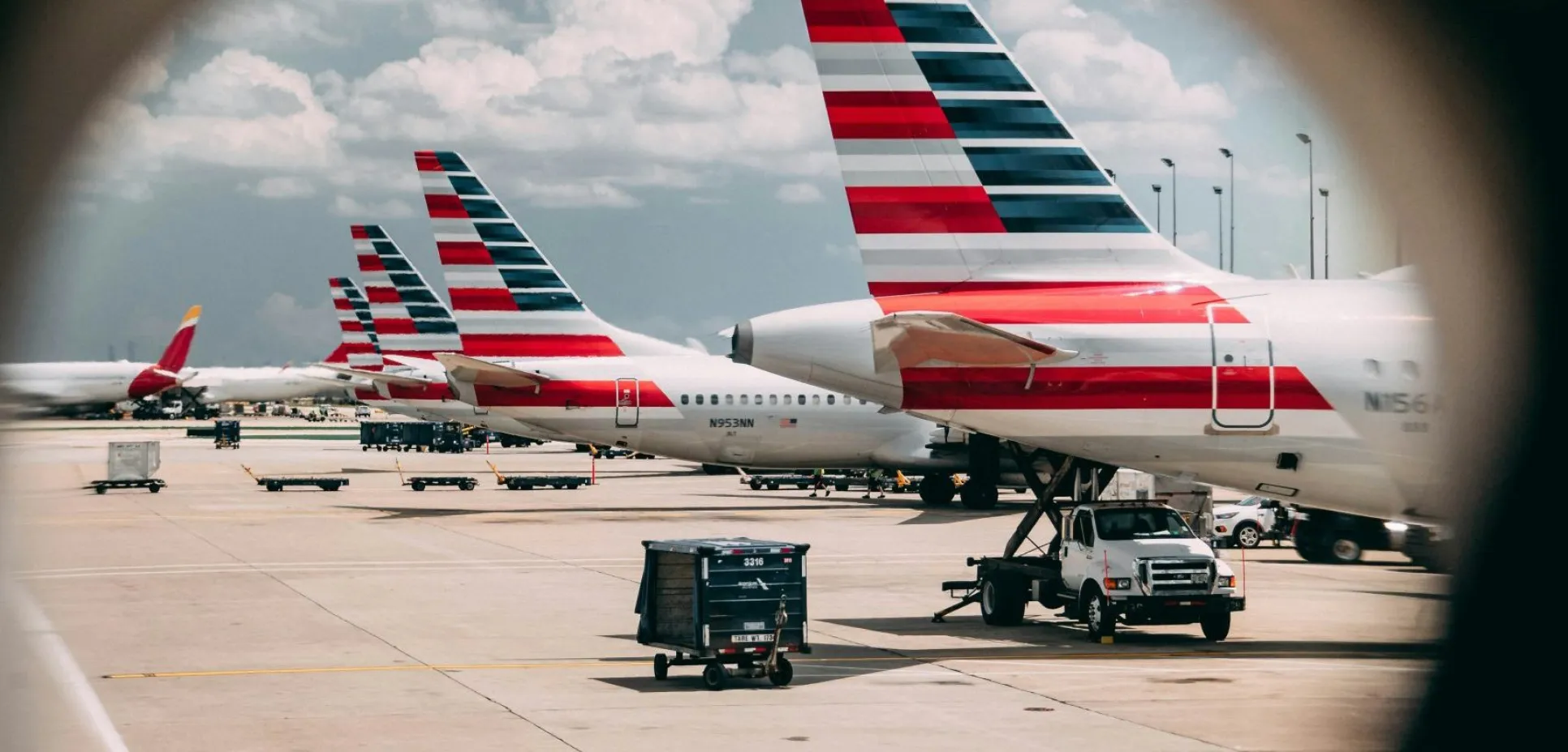 American Airlines plane at gate