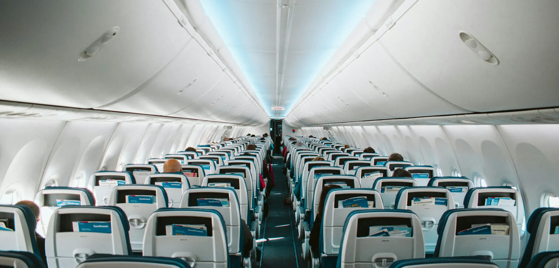 Inside Southwest plane