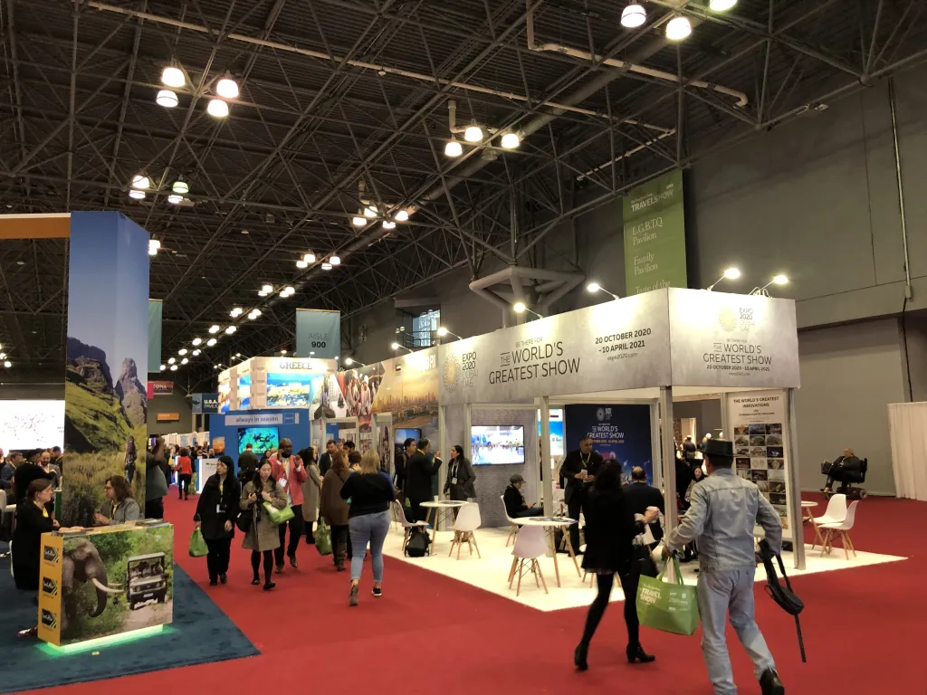 New York Times Travel Show booths